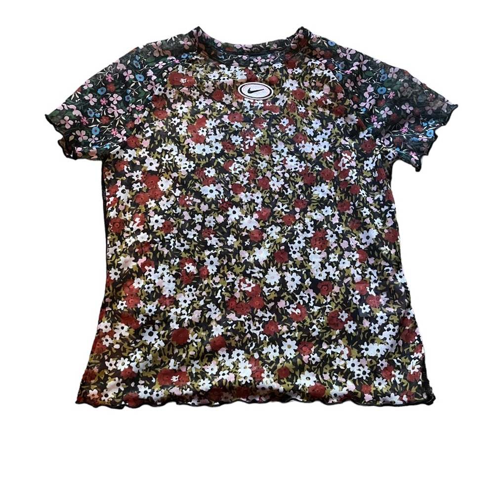 Nike sheer floral top